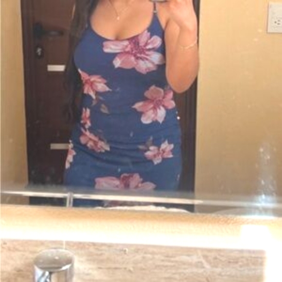Rue21 plus blue floral mesh mini slip dress 2x - Picture 1 of 7